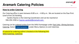 Ordering Catering at Aramark: Policies and Procedures