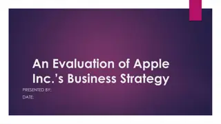 Evaluation of Apple Inc.'s Business Strategies