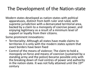 Evolution of the Nation-State and Modern State Concepts