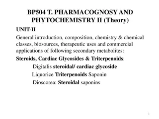 Pharmacognosy and Phytochemistry II: Secondary Metabolites and Their Therapeutic Applications