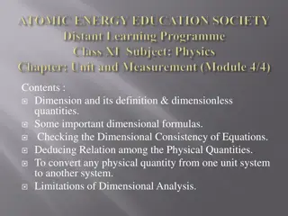 Dimensional Analysis in Physics