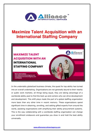 Maximize Talent Acquisition with an International Staffing Company