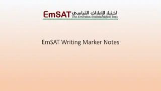 Writing Assessment Notes and Examples: EmSAT