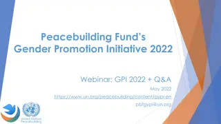 Gender Promotion Initiative 2022 - Supporting Women's Peacebuilding Efforts
