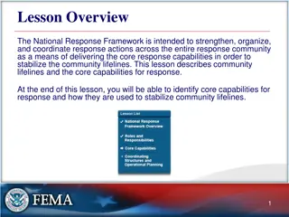 Community Lifelines and Core Response Capabilities for Stabilizing Communities