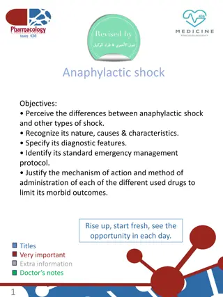 Anaphylactic Shock: Diagnosis, Management, and Drug Therapy