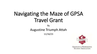 GPSA Travel Grant: Reimbursement for Professional Development