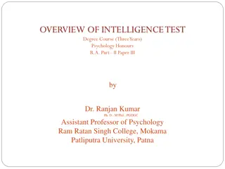 Overview of Intelligence Testing in Psychology: Insights and Perspectives