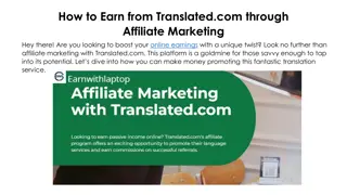 How to Earn from Translated.com through Affiliate Marketing