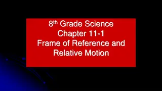 Motion: Frames of Reference and Relative Motion