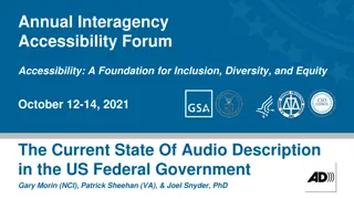 The Current State of Audio Description in US Federal Government