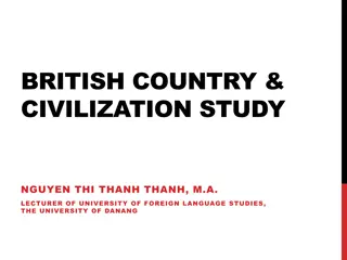 British Country & Civilization Study with Nguyen Thi Thanh Thanh, M.A.