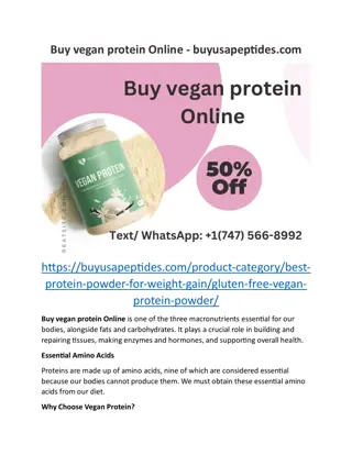 Buy vegan protein Online - buyusapeptides.com