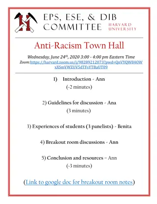 Harvard University Anti-Racism Town Hall Event