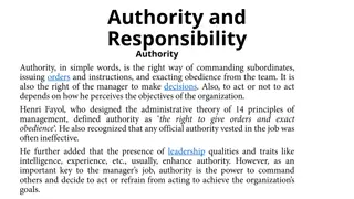Understanding Authority and Responsibility in Organizational Dynamics