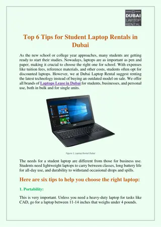 Top 6 Tips for Student Laptop Rentals in Dubai