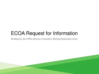 ECOA Request for Information Summary - CFPB Advisory Committee Meeting