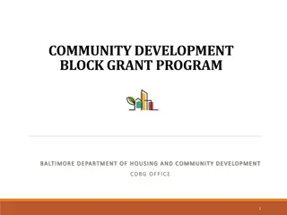 Community Development Block Grant Program Overview