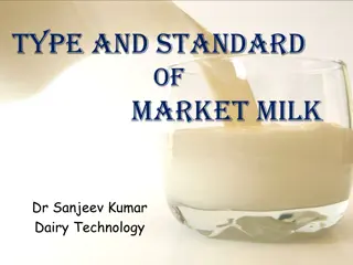 Overview of Market Milk: Types, Standards, and Microbiological Quality