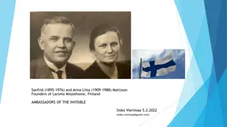 The Inspirational Story of Sanfrid and Anna-Liisa Mattsson: Founders of Larsmo Missiohome, Finland