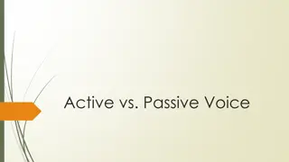 Active and Passive Voice in Writing