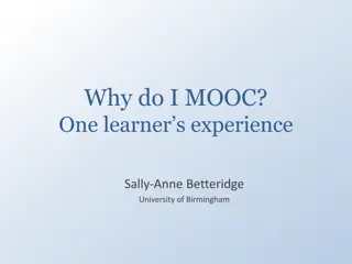 Sally-Anne Betteridge: A Learner's Experience with MOOCs