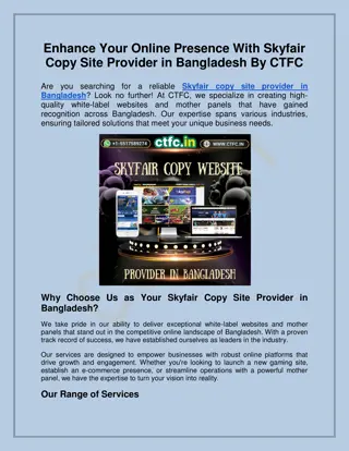 Best Skyfair Copy Site Provider in Bangladesh By CTFC