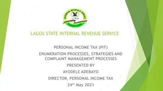 Strategies for Personal Income Tax Enumeration Processes in Lagos State