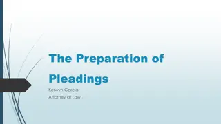 Key Principles of Pleading in Civil Proceedings