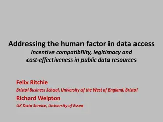Addressing the Human Factor in Data Access: Incentive Compatibility, Legitimacy, and Cost-Effectiveness