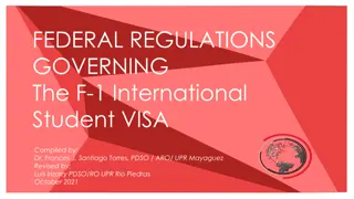 Federal Regulations Governing F-1 International Student Visa
