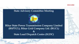 Advisory Committee Meeting Summary for BSPTCL, BGCL & SLDC