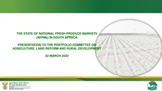 The State of National Fresh Produce Markets in South Africa