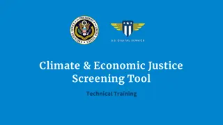 Climate & Economic Justice Screening Tool Technical Training