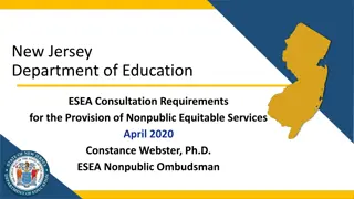 New Jersey Department of Education ESEA Consultation Requirements