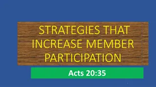 Strategies to Increase Member Participation in Stewardship and Mission
