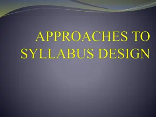 Language Teaching Syllabus: Integration, Theory, and Approaches