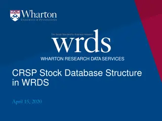 The WHARTON.RESEARCH.DATASERVICES CRSP Stock Database Structure in WRDS