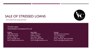 Sale of Stressed Loans: Accounting and Valuation