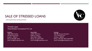 Understanding Sale of Stressed Loans: Accounting and Valuation