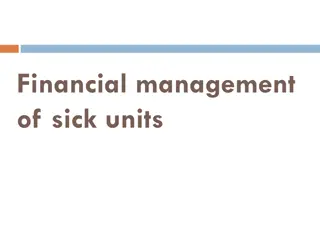 Financial Management of Sick Units in Industries