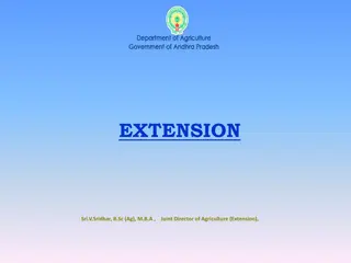 Agricultural Extension Program for Farmers by Joint Director Sri V. Sridhar