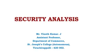 Investments: A Comprehensive Overview by Mr. Vinoth Kumar J, Assistant Professor