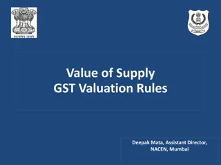 GST Valuation Rules and Consideration in Supply