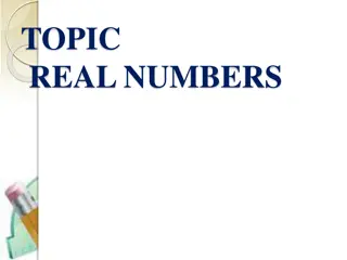 Real Numbers and Number Systems