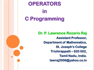 Arithmetic Operators in C Programming