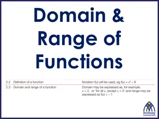 Domain and Range of Functions