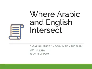 Intersection of Arabic and English Language Learning