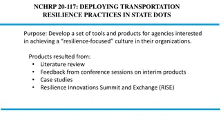 Deploying Transportation Resilience Practices: Tools and Insights