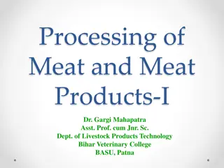 Meat Processing Techniques and Procedures